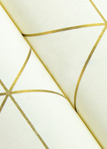 Leda Metallic Geometric Wallpaper