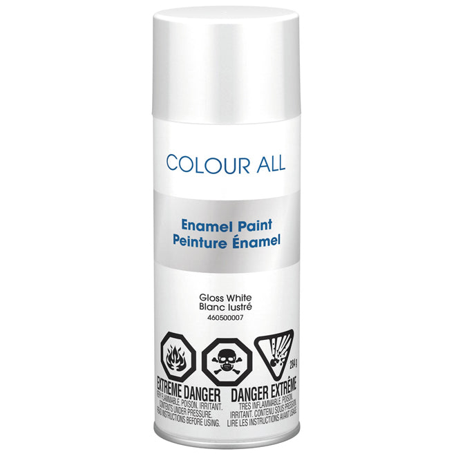 Color All Enamel Aerosol Spray Paint - Gloss - White - 283 g