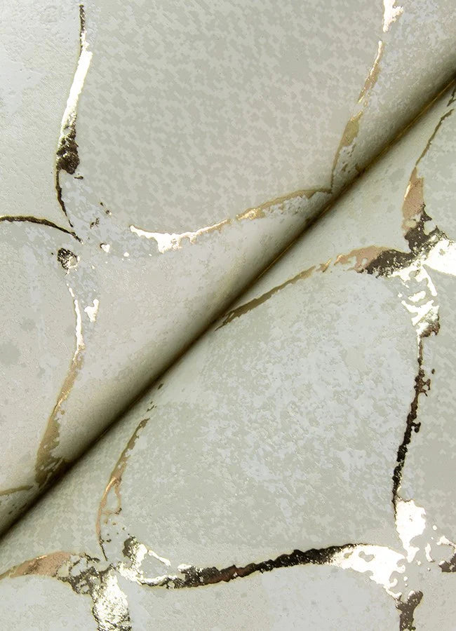 Pilak Gold Ogee Tile Wallpaper