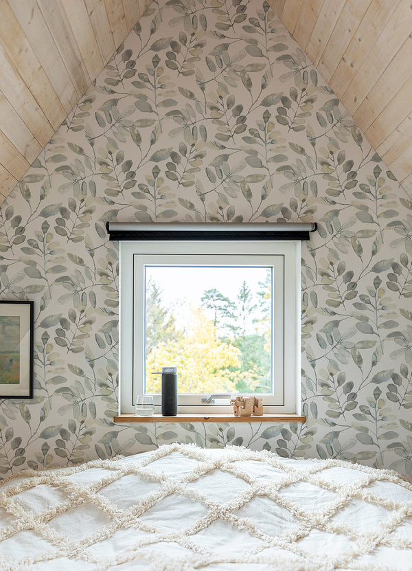 Pinnate Grey Leaves Wallpaper