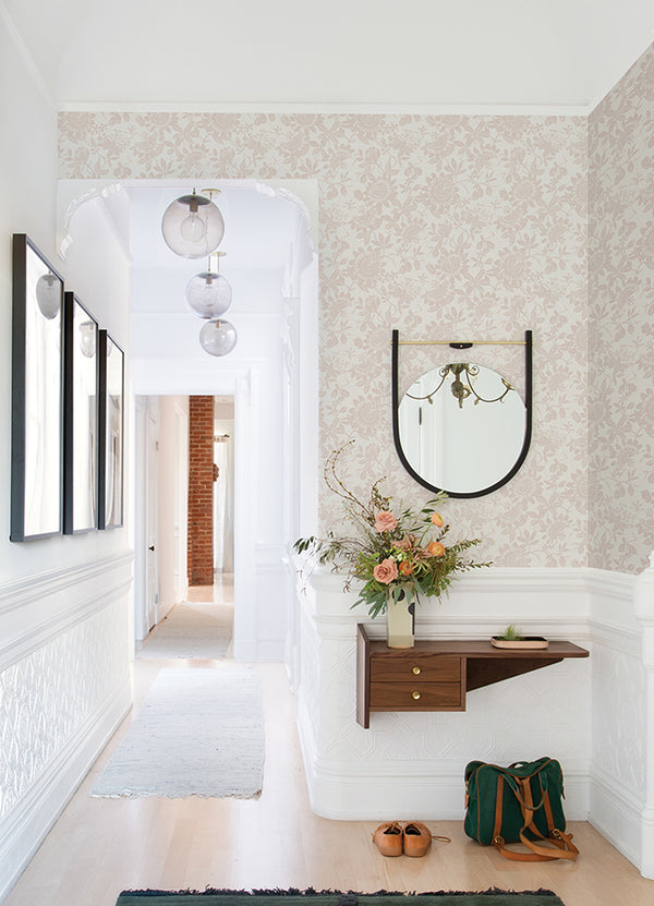 Helen Mauve Floral Trail Wallpaper