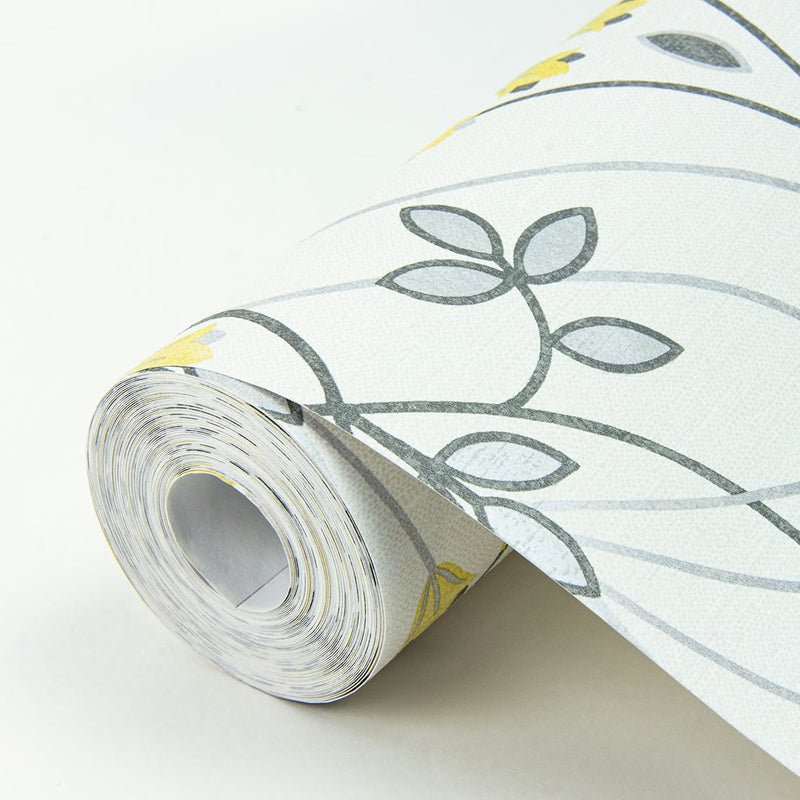 Dard Grey Tulip Ogee Wallpaper